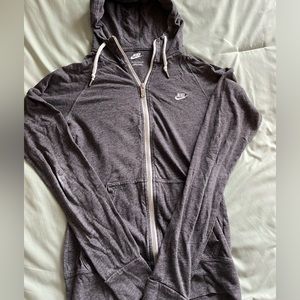 Nike grey zip up hoodie